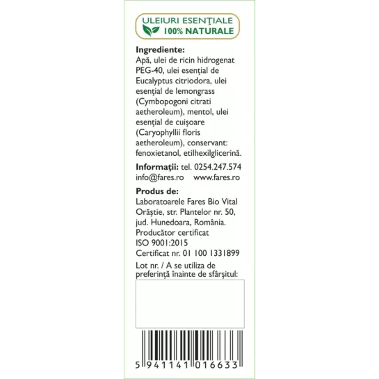Spray aromatic impotriva insectelor, 150ml, Fares