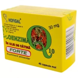 Coenzima Q10 in ulei catina forte 30mg, 40 capsule moi, Hofigal