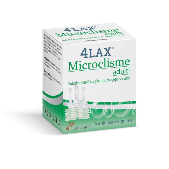 4LAX Microclisme adulti, 6 unidoze x 9 g, Labormed