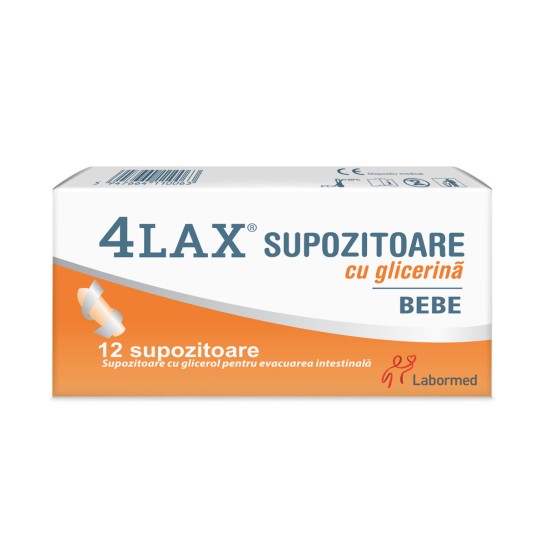 4LAX Supozitoare cu glicerină pentru bebelusi, Labormed