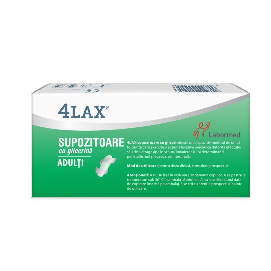 4LAX Supozitoare cu glicerină pentru adulti, Labormed