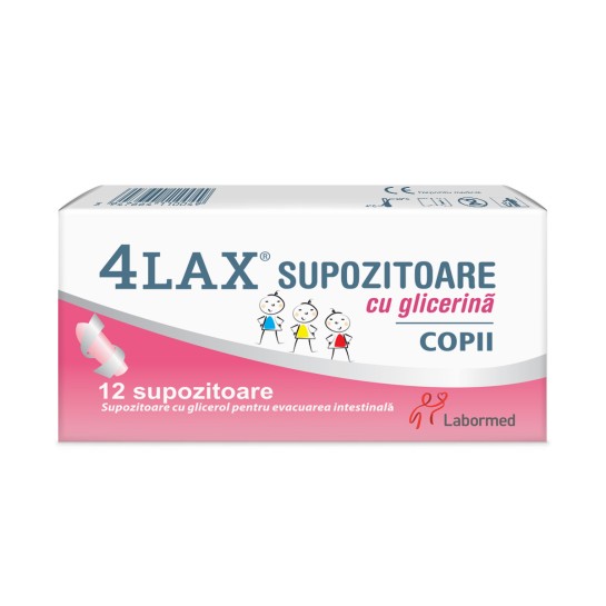 4LAX Supozitoare cu glicerină pentru copii, Labormed