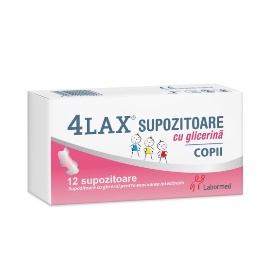 4LAX Supozitoare cu glicerină pentru copii, Labormed