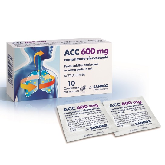 Acc 600mg, 10 comprimate efervescente (plic), Sandoz