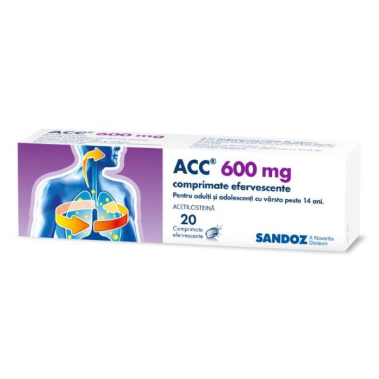 ACC, 600mg, 20 comprimate efervescente, Sandoz 