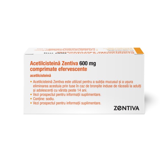 Acetilcisteina Zentiva, 600mg, 10 comprimate efervescente