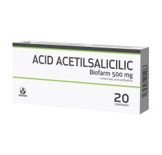 Acid Acetilsalicilic 500mg, 20 comprimate, Biofarm