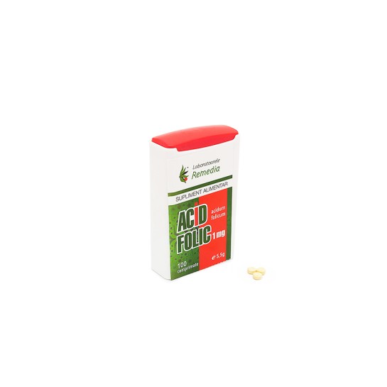 Acid folic 1mg, 100 comprimate, Remedia