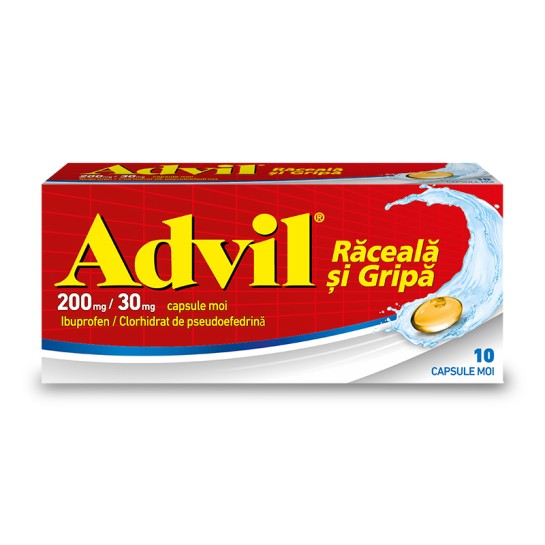 Advil răceală si gripă, 200mg/30mg, 10 capsule, Glaxo