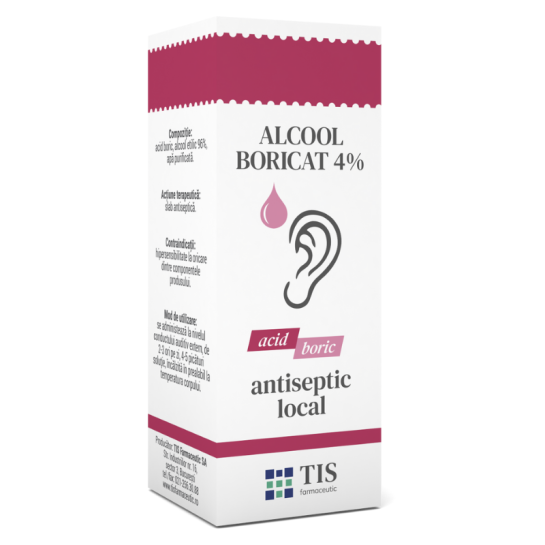 Alcool boricat 4%, 15 ml, Tis (elaborare)