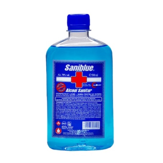Alcool sanitar 70%, 500 ml, Saniblue