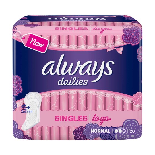 Always dailies single wrap, 20 bucăti, Procter & Gamble