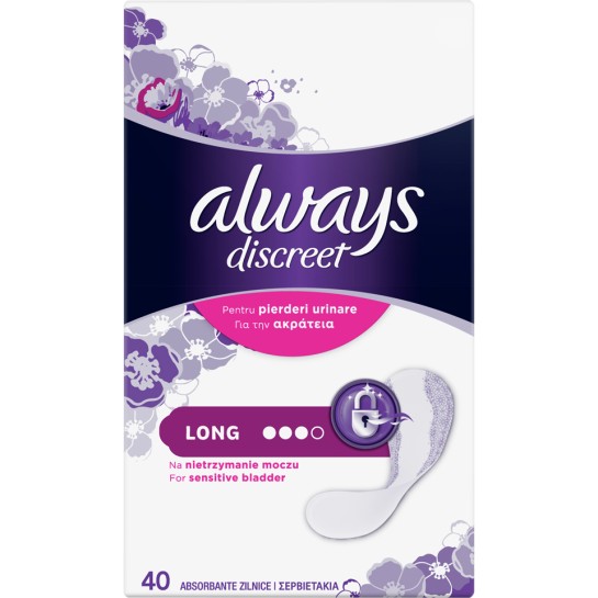 Always discreet liners large, 40 bucăti, Procter & Gamble