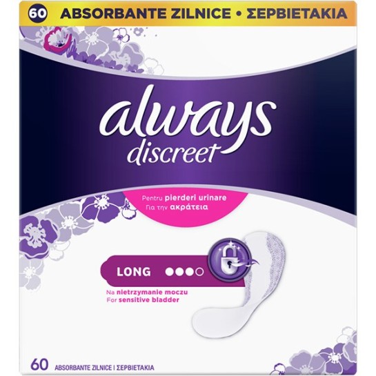 Always discreet liners large, 60 bucăti, Procter & Gamble