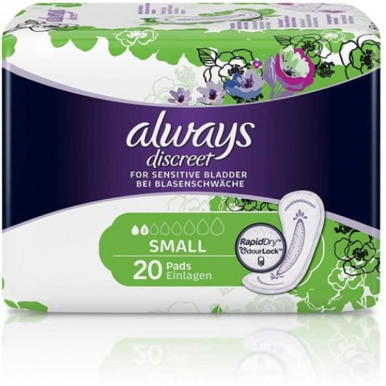 Always discreet pads small, 20 bucăti, Procter & Gamble