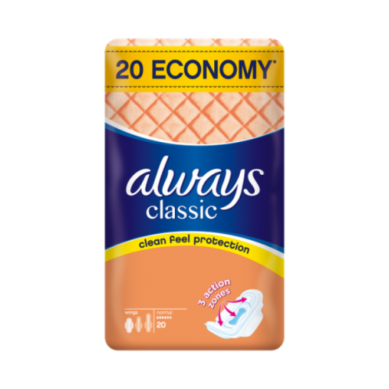 Always duo pack classic normal plus, 20 bucăti, Procter & Gamble