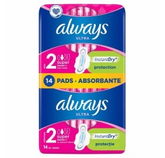 Always duo ultra super plus, marime 2, 14 bucati, Procter & Gamble