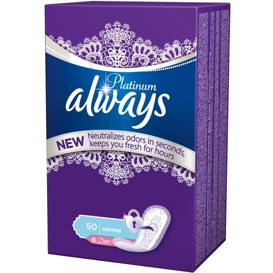 Always platinum liners deo, 50 bucăti, Procter & Gamble