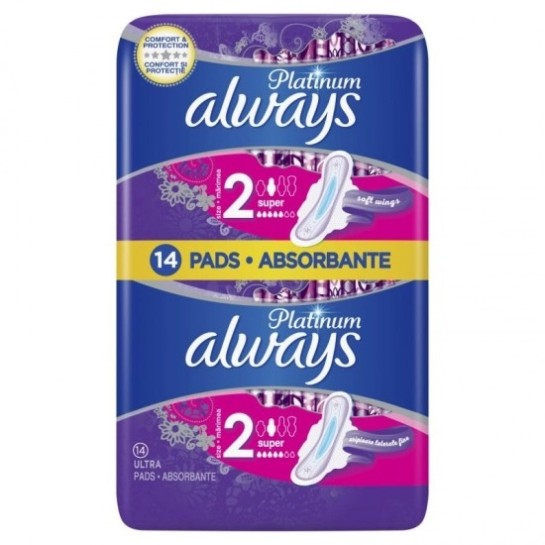 Always platinum super duo, mărime 2, 14 bucăti, Procter & Gamble