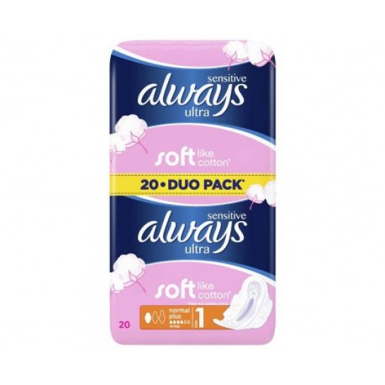 Always sensitive duo pack ultra plus, 20 bucăti, Procter & Gamble