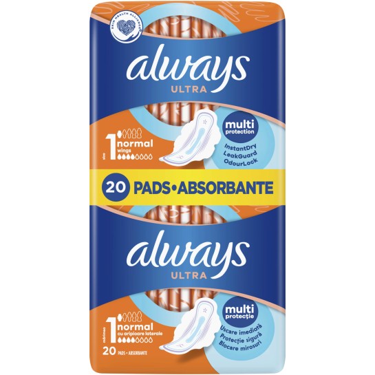 Always ultra normal instant dry, 20 bucăti, Procter & Gamble