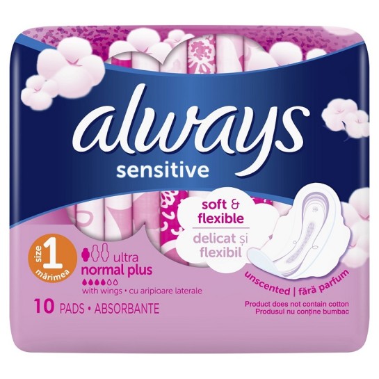 Always ultra sensitive normal, 10 bucăti, Procter & Gamble