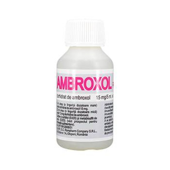 Ambroxol sirop, 15mg/5ml, 100 ml, Rompharm