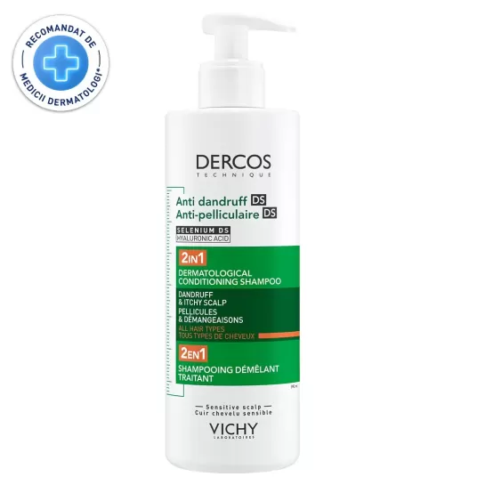 Vichy Dercos, sampon si balsam antimătreată 2 in 1, 390ml