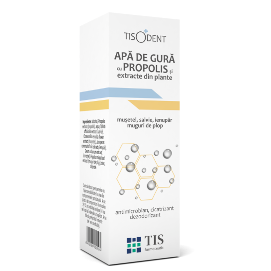 Apă de gură cu propolis, 20 ml, Tis
