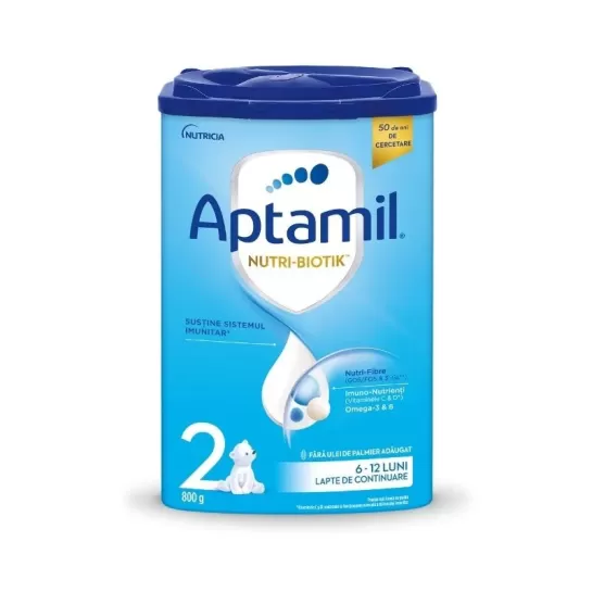 Aptamil Nutri-biotik 2 lapte praf 800g, 6-12 luni Milupa