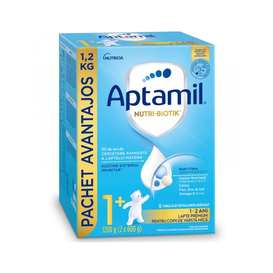 Aptamil junior Nutri-biotik 1+ lapte praf 1200g, de la 1 an, Milupa
