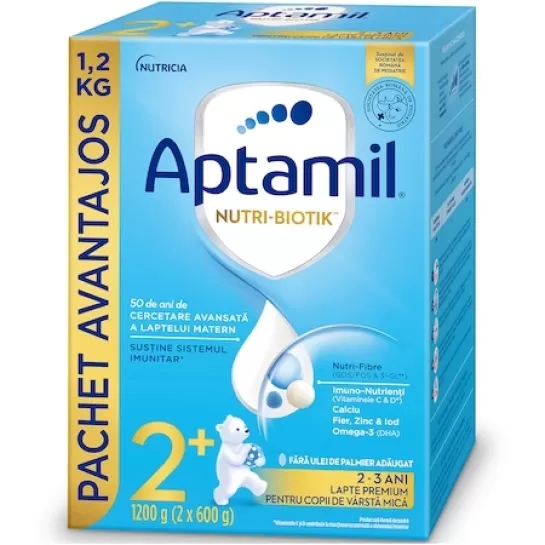 Aptamil junior Nutri-biotik 2+ lapte praf 1200g, de la 2 ani, Milupa