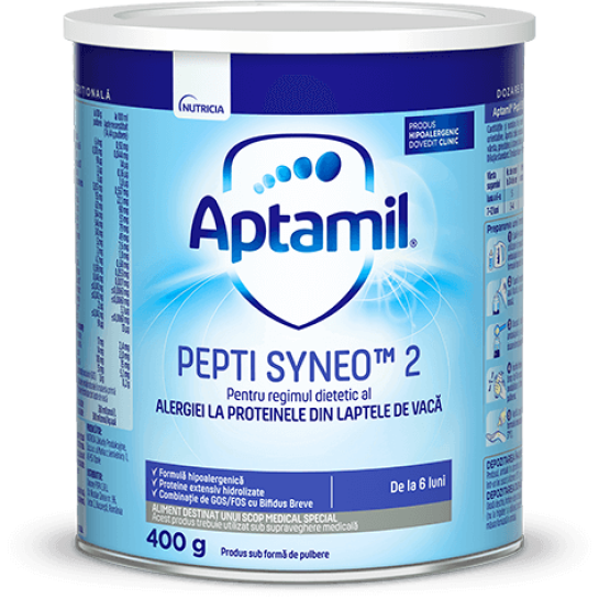 Aptamil pepti syneo 2, lapte praf 400g, de la 6 luni, Milupa