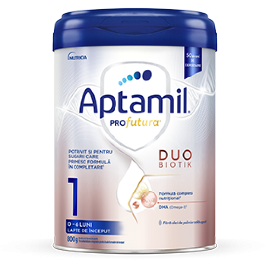 Aptamil ProFutura DUObiotik 1, lapte praf 800g, 0-6 luni, Milupa