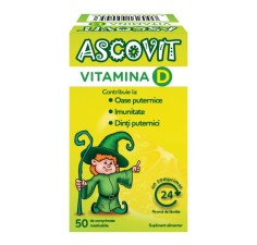 Ascovit Vitamina D, 50 comprimate, Perrigo