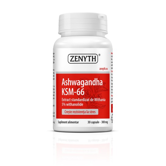 Ashwagandha KSM-66, 30 capsule, Zenyth 