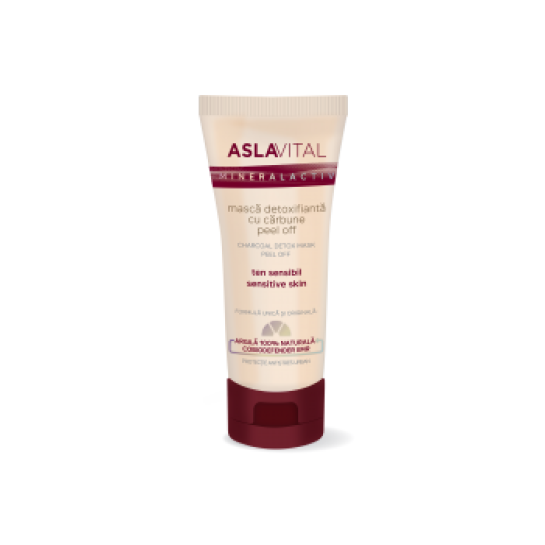  Aslavital masca detoxifianta carbune peel off 100ml 