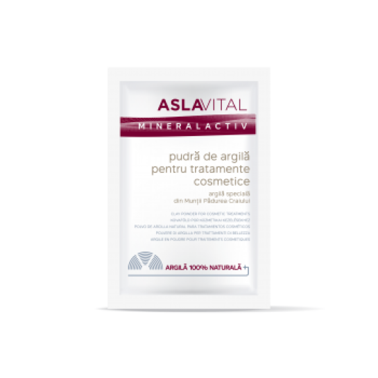 Aslavital pudra argila tratament cosmetic 10x20g 