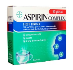 Aspirin complex hotdrink, 10 plicuri