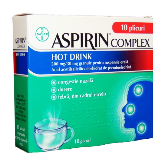 Aspirin complex hotdrink, 10 plicuri