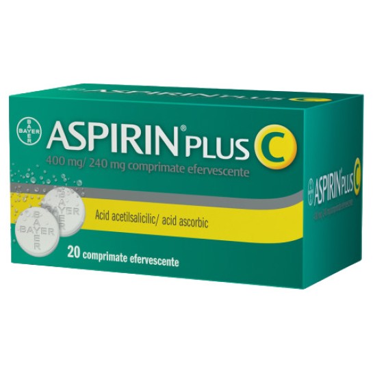 Aspirin plus C, 20 comprimate efervescente, Bayer