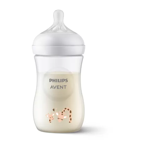 Avent biberon natural response 260ml deco girafă 1M+ (SCY903/66)