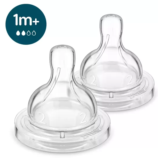 Avent tetină clasic 1m+ debit lent (SCY762/02)