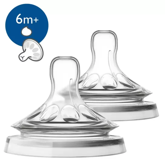 Avent Tetină Natural, Debit consistent, Peste 6 luni