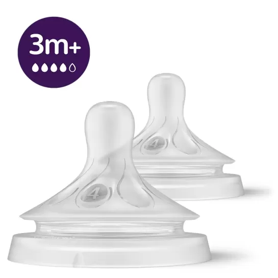 Avent tetina natural response 3M+ cu debit mediu