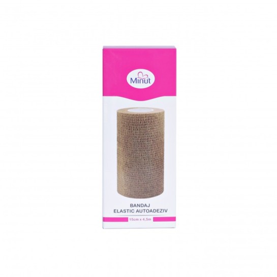 Bandaj elastic autoadeziv 15cm x 4.5m Minut