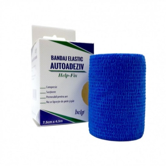 Bandaj elastic autoadeziv Help-Fix 7.5cm x 4.5m, Roval Med