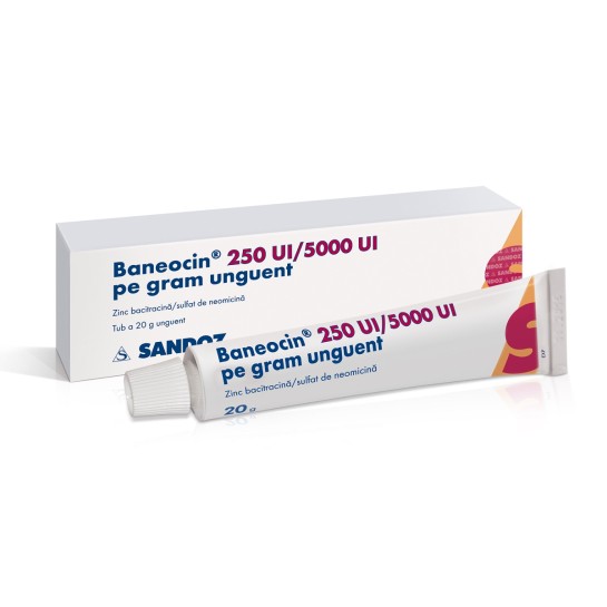 Baneocin, 250ui/5000ui/g, 20g, unguent, Sandoz