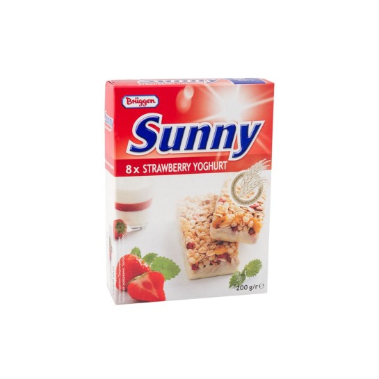 Batoane Bruggen cu căpsuni si glazură de iaurt 200g, SanoVita