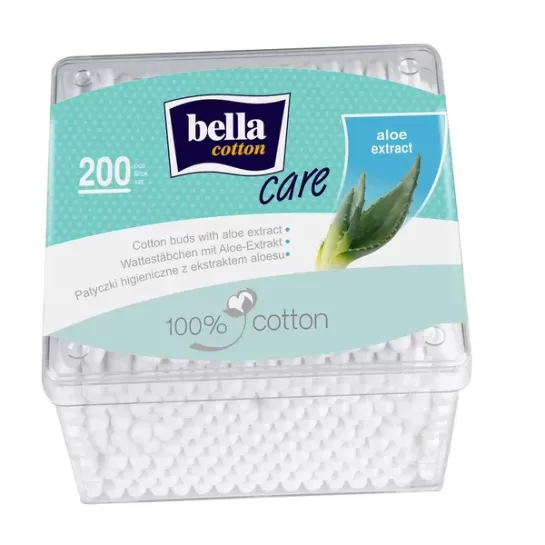 Bella betisoare ORL din hartie aloe, cutie 200 bucăti